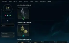 CONTA MAIN DESDE 2013 159 SKINS