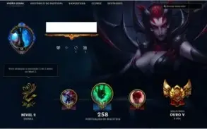 League Of Legends P1 (quase G5) borda GOLD