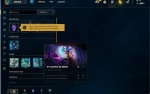 Conta unranked com 34 Champs e 11 Skins + 3 Fragmentos