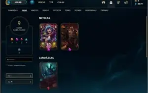 Conta prata 2 Com skin do darius
