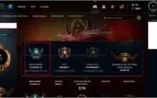 Conta LOL Platina - 102 champions e 43 skins - lvl 184