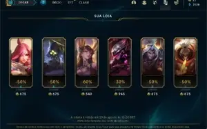 Conta Gold1 com muitas skins e mmr alto