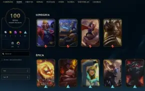 Conta League of Legends Full Acesso - 142 Champs e 100 Skins