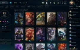 Vendo conta de lol com 92 skins lv 176