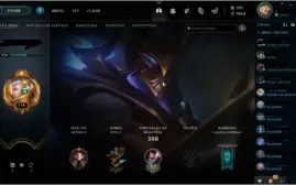 Vendo conta de lol com 92 skins lv 176