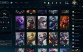 Vendo conta de lol com 92 skins lv 176