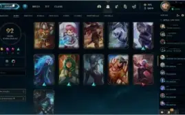 Vendo conta de lol com 92 skins lv 176