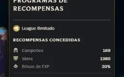 1400 Skins + 311 Pequenas Lendas