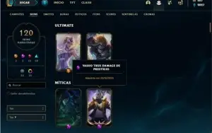 Conta prata 2 com 112 Champs e 120 Skins + 1 Prestigio