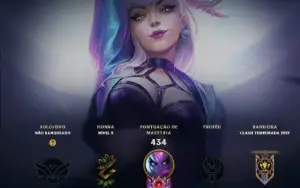 Conta de League of legends 77 skins, nivel 274