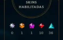 Conta de League of legends 77 skins, nivel 274