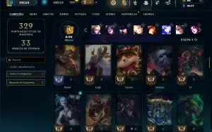 Unranked com 80 Champs e 39 Skins