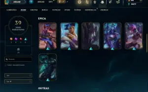 Unranked com 80 Champs e 39 Skins