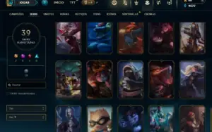 Unranked com 80 Champs e 39 Skins