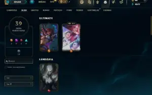 Unranked com 80 Champs e 39 Skins