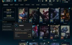 Diamante 4 com TODOS os champs e 133 Skins ( JG / MID )