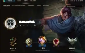 Conta  League of Legends 69 campeões.