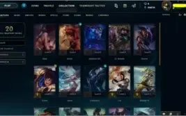 Conta unranked, 24k de EA, mais de 20 campeões e skins