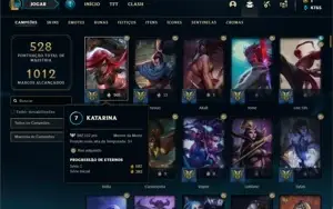 Conta Platina 4 com TODOS os champ e 162 Skins + 2 Prestigio