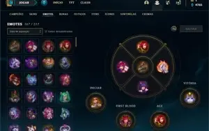 Conta Platina 4 com TODOS os champ e 162 Skins + 2 Prestigio