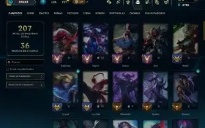 Mestre com 65 Champs e 18 Skins ( 138 PDL )