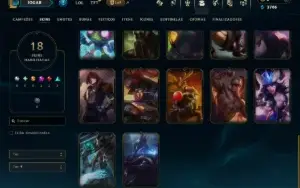 Mestre com 65 Champs e 18 Skins ( 138 PDL )