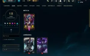Mestre com 65 Champs e 18 Skins ( 138 PDL )
