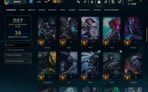 Mestre com 65 Champs e 18 Skins ( 138 PDL )