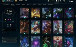 Ouro 2 com TODOS os champs e 210 Skins ( MAIN SUP / TOP )