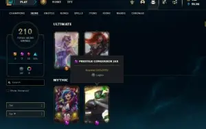 Ouro 2 com TODOS os champs e 210 Skins ( MAIN SUP / TOP )