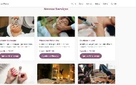 Site de salão de beleza e estética em HTML editável