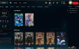 Unranked / 353 Skins / Conta desde 2012 / Quase todos champs