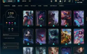 Diamante 4 com TODOS os champs e 129 Skins ( MAIN ADC )