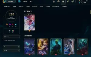 Diamante 4 com TODOS os champs e 129 Skins ( MAIN ADC )