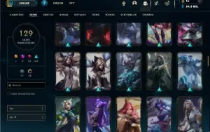 Diamante 4 com TODOS os champs e 129 Skins ( MAIN ADC )