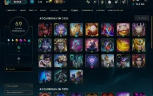 Mestre com 150 Champs e 20 Skins ( 600 PDL )