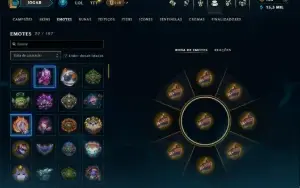 Mestre com 150 Champs e 20 Skins ( 600 PDL )