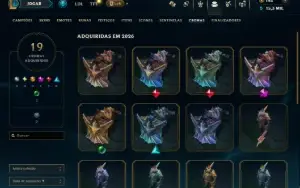 Mestre com 150 Champs e 20 Skins ( 600 PDL )