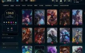Conta LoL 1068 skins, 12 anos de conta