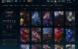 Conta LoL 1068 skins, 12 anos de conta