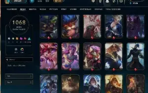 Conta LoL 1068 skins, 12 anos de conta