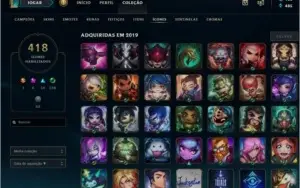 Conta Platina com poucos jogos e skins