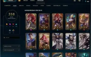 Conta Platina com poucos jogos e skins
