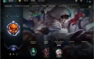 Conta Platina com poucos jogos e skins
