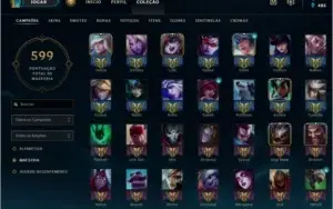 Conta Platina com poucos jogos e skins