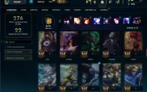 Prata 2 com 80 Champs e 48 Skins ( ADC / SUP )