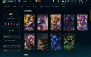 Prata 2 com 80 Champs e 48 Skins ( ADC / SUP )
