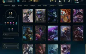 Prata 2 com 80 Champs e 48 Skins ( ADC / SUP )