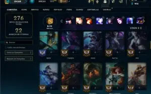 Prata 2 com 80 Champs e 48 Skins ( ADC / SUP )