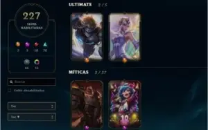 Conta League of Legends 227 Skins